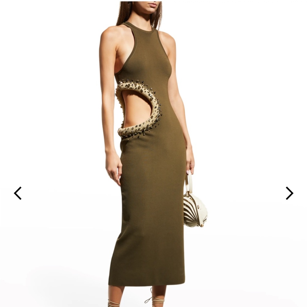 Cult Gaia Olive Midi Dress